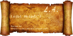 Loibl Abigél névjegykártya